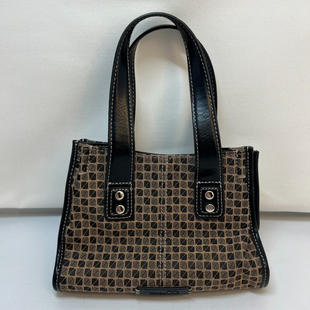 Nine‎ and Co. Vintage Small Top Satchel Handbag Fabric Excellent Condition